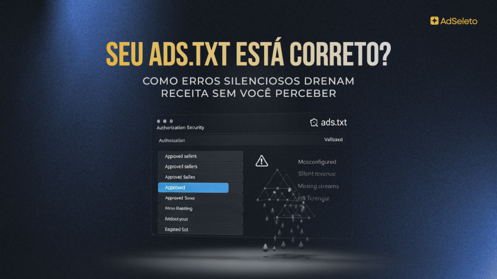 Seu ads.txt pode ter erros drenando 15-40% do revenue silenciosamente