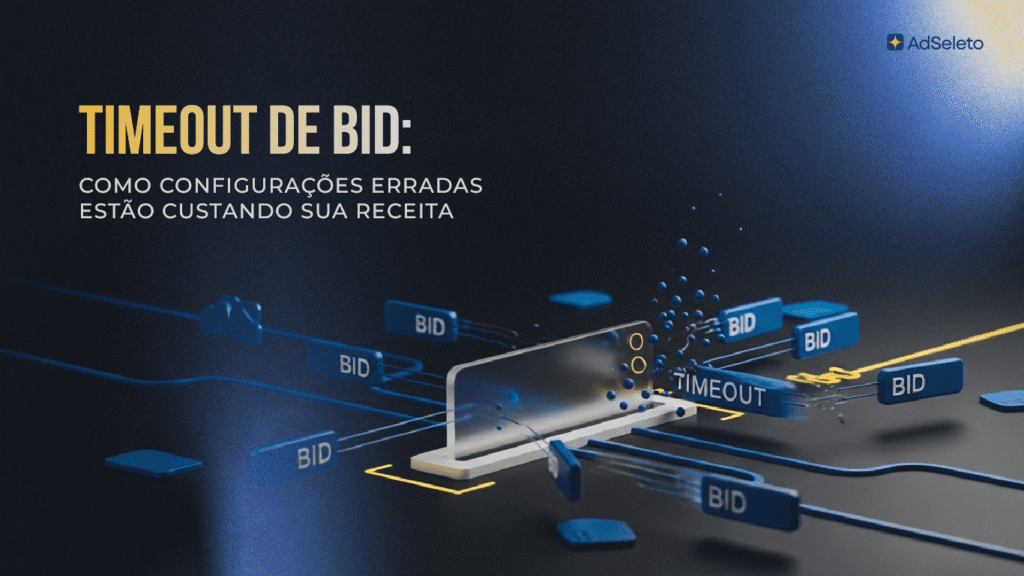 Timeout bid header bidding agressivo corta os lances premium antes de chegarem. Veja os valores ideais por tipo de demanda, dispositivo e como identificar o ponto de equilíbrio.