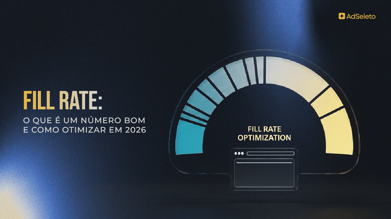 Fill rate baixo ou alto demais? Descubra o que seu número revela sobre a saúde da operação e como otimizar fill rate programática sem perder CPM.