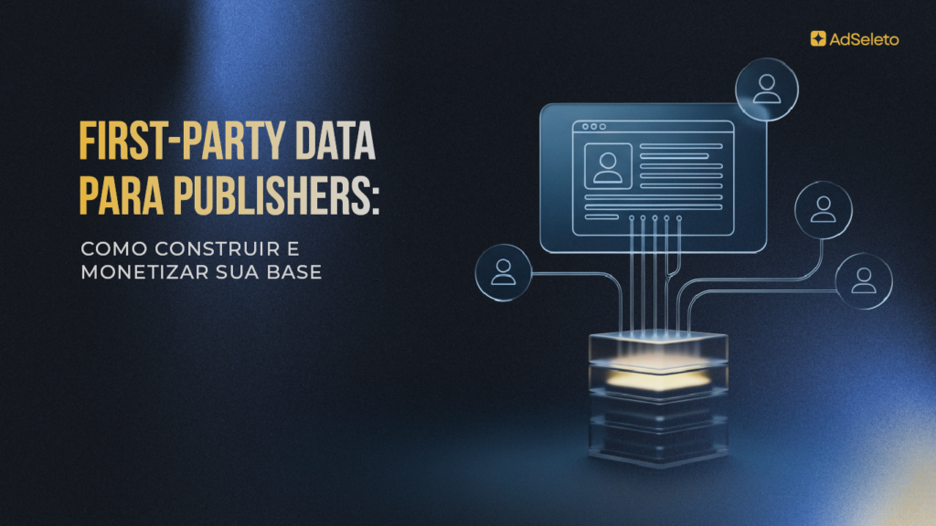 Publisher analisando dados de first-party data para publishers em dashboard de segmentação de audiência programática