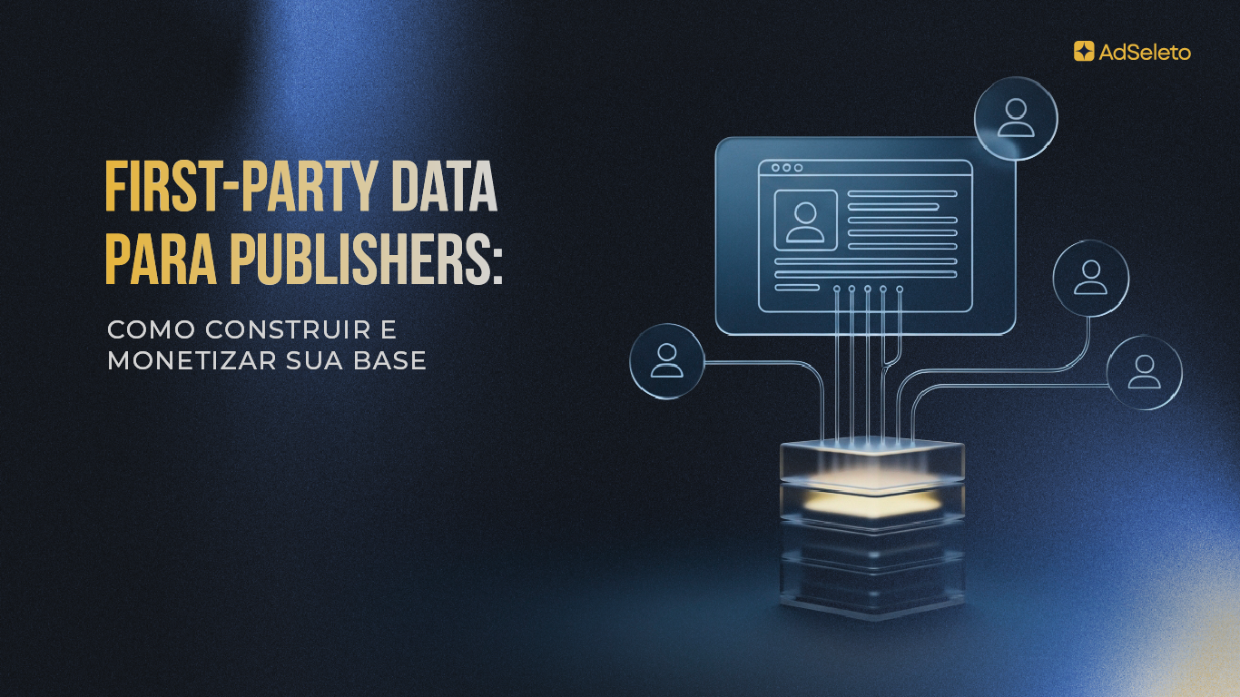 Publisher analisando dados de first-party data para publishers em dashboard de segmentação de audiência programática