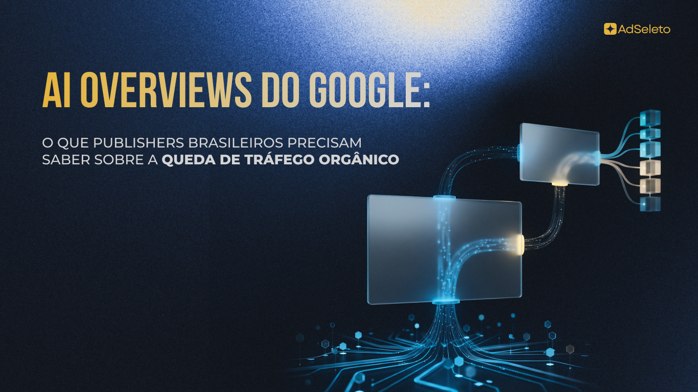 Gráfico de queda de CTR mostrando impacto do AI Overviews publisher no tráfego orgânico