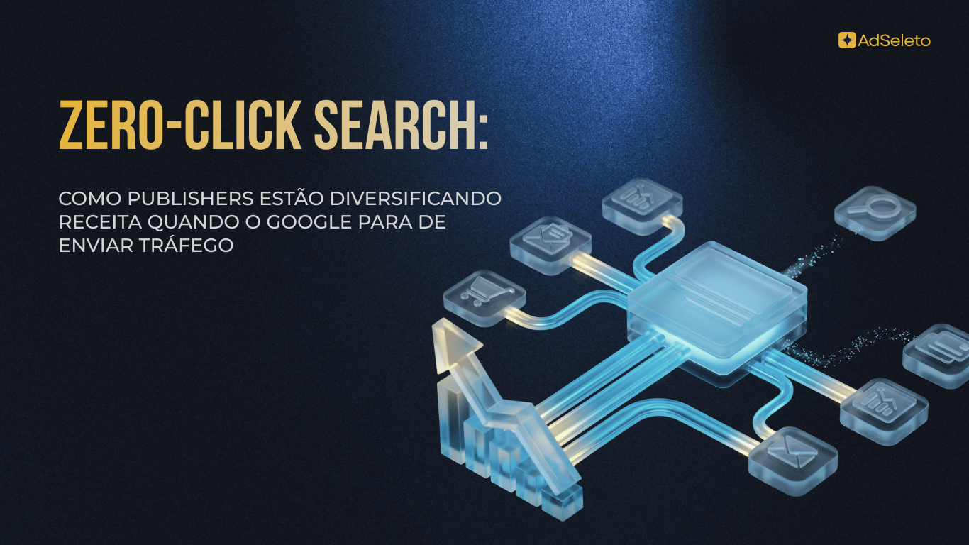Diagrama mostrando canais de diversificação para zero-click search publisher em 2026